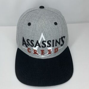 Assassin's Creed Hat Black Gray Adjustable Snapback Ubisoft 2016 Baseball Cap